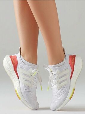 SALE Adidas UltraBoost 21 Comfy  / Running Shoe White /Rose